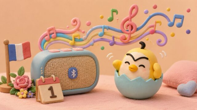 フランスの伝統的なコンティーヌ(童謡)のイラスト