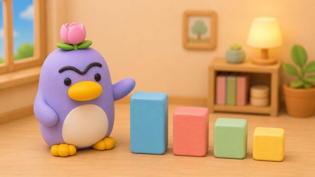 フランス語の指示形容詞4形態(ce・cet・cette・ces)の基本ルールを学ぶイラスト